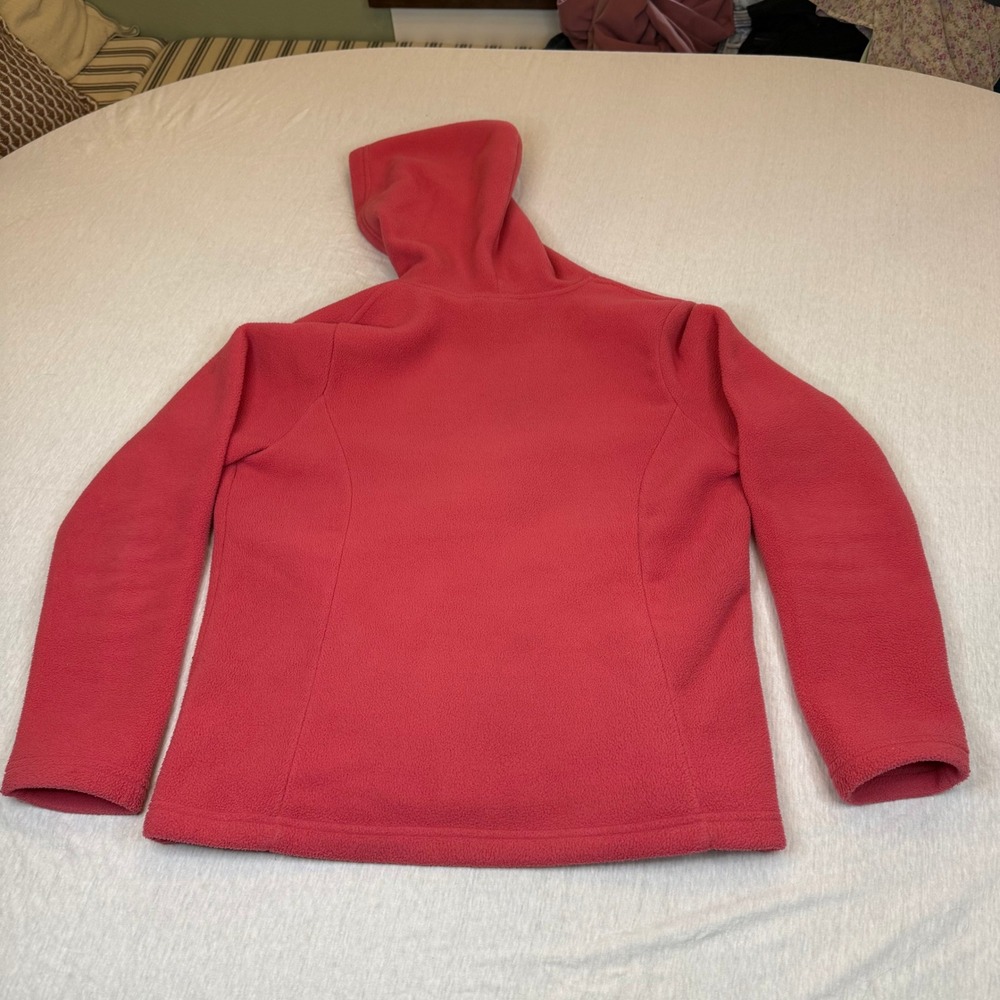 LLBean‎ Polartec Fleece Full Zip Hoodie Jacket Coral Pink Women's S - Picture 4 of 5